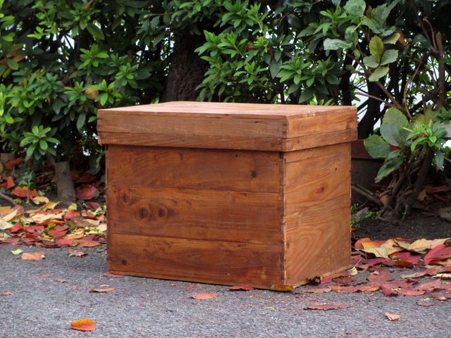 アンティーク 木味良い 茶箱 サイドテーブル収納